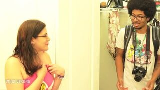 Dirty White Slut Catches Nerdy Black Creeper in Her Closet and Fucks Him - porn video
