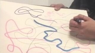 ASMR bad graffiti girl tests markers - porn video