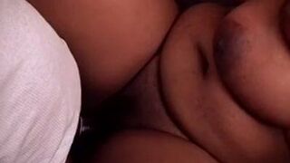Black slut fucked deep in her pussy by two horny cocks - porn video